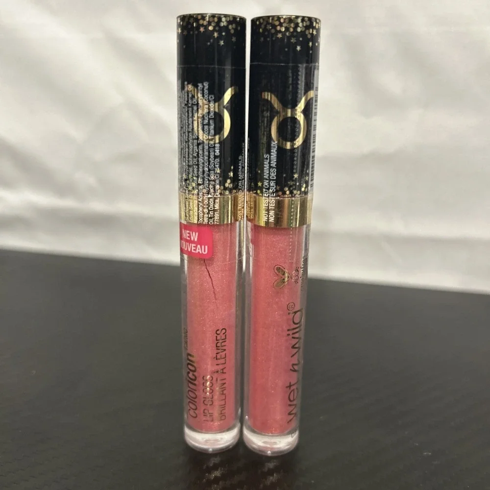 2x Taurus Wet N‎ Wild Cosmic Coloricon Shimmer Lip Gloss Zodiac Collection